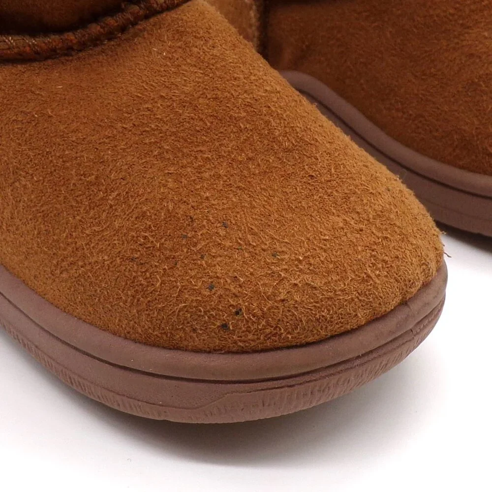 Garanimals Toddler Brown Boots Sz 3 Faux Suede Fur Lined Heart Buckle Play READ